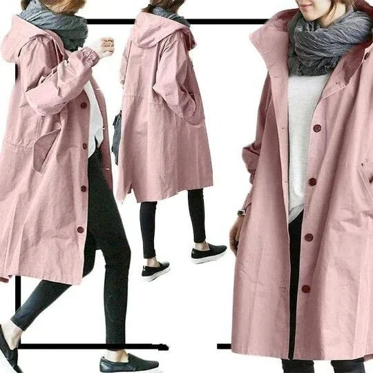 Elenas - Cappotto Trench con Cappuccio - Image 9