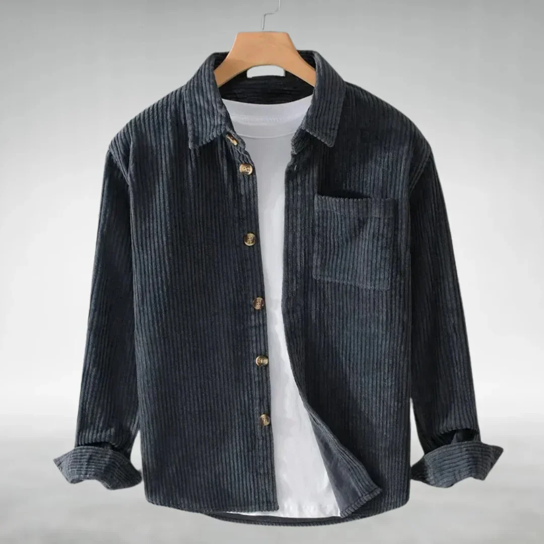 Remo - Camicia in Velluto a Coste Breezy - Image 5