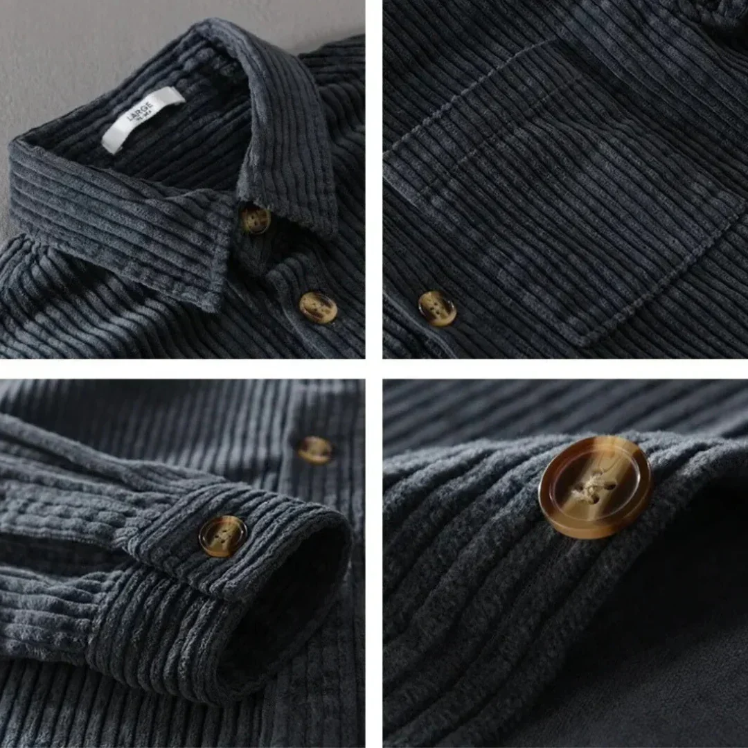 Remo - Camicia in Velluto a Coste Breezy - Image 7